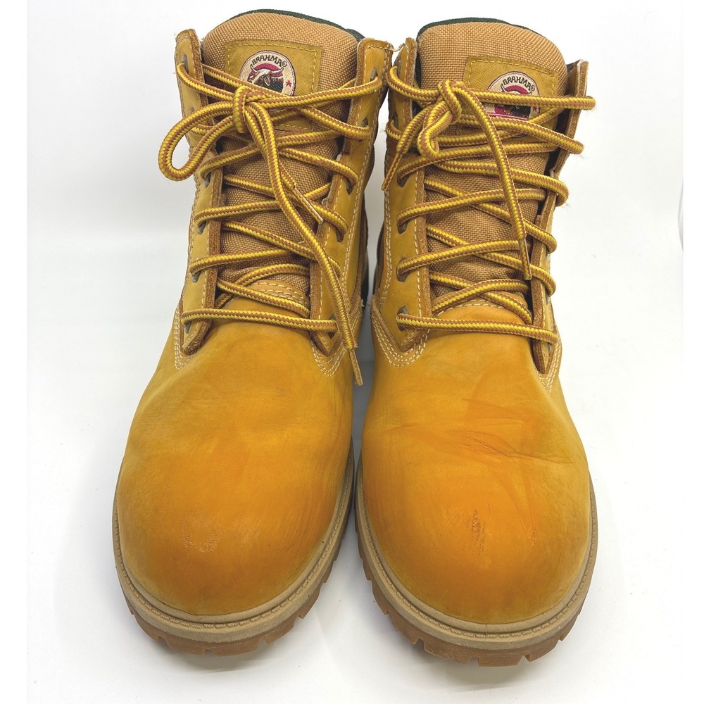 Brahma tan work boots Mens 13 oil‎ resistant sole NWOT - READ